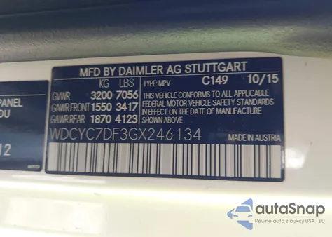 2016 Mercedes-Benz Amg G 63 4Matic из США, поврежденный, VIN WDCYC7DF3GX246134